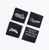 Étiquette tissée personnalisée haut de gamme pour col de vêtement avec logo, étiquette principale et étiquettes de cou