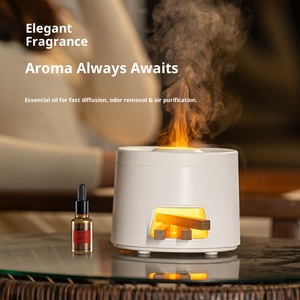 Mini diffuseur de flamme USB en plastique, humidificateur de bureau compact à changement de couleur, 3-en-1, diffuseur d'huiles essentielles pour poêle à bois domestique, garantie 1 an - Product Image 2