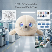 Peluche Lion de Mer Interactif IA avec Musique et Sons – Compagnon d'Éveil Éducatif, Adorable Cadeau de Dessin Animé Style Animal de Compagnie pour Enfants (OEM)