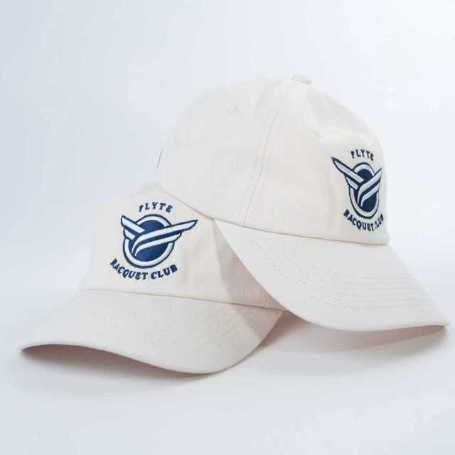 Cream White Baseball Cap New Design 100% Cotton Fabric with Letters Logo 6 Panel Unstructured Dad Hat for Unisex
