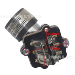 ท่อไอดีแบบดัดแปลง Jog50 อะลูมิเนียมขัดเงา สำหรับเชื่อมต่อคาร์บูเรเตอร์สกู๊ตเตอร์ ชิ้นส่วนทดแทนด้านบน - Product Image 1