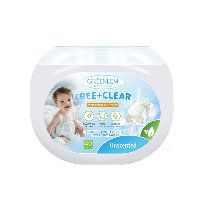 Greenlem Hypoallergenic and Fragrdnce Free Laundry Capsule Gentle for Sensitive Skin