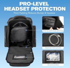 Sac à dos professionnel pour pilote avec rangements multi-compartiments, sac de voyage durable pour équipement d'aviation et organiseur d'identités - Product Image 3