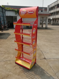 Tùy Chỉnh Cửa Hàng Bán Lẻ Cửa Hàng Kim Loại Tầng Kệ Đứng Sản Phẩm 5 Dây Giỏ Kẹo Đẻ Khoai Tây Chip Hiển Thị Giá - Product Image 6