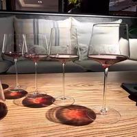 Verre à vin rouge carré personnalisé OEM, bol large en cristal bordeaux, gobelet à vin rouge pour bar HORECA 450ml PPWR, verre à vin rouge à bol large pour mariage