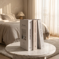 Ensemble de faux livres décoratifs minimalistes français pour la maison, élégants livres factices creux pour table basse, pour présentation sur meuble de salon