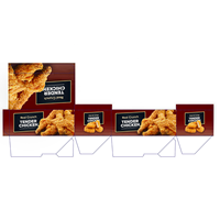 Boîte à emporter personnalisée OEM en papier alimentaire pour poulet rôti et frit, série restauration rapide, avec pelliculage mat et gaufrage