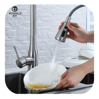 Robinet de cuisine moderne avec tête de pulvérisation ABS + acier inoxydable électroplaqué multifonction Garantie 1 an VONNIE VN-P11