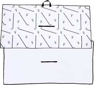 Serviette de nettoyage pour balle de golf <span class=keywords><strong>Zippa</strong></span> blanche gaufrée en microfibre à double suspension Serviette de golf à impression personnalisée - Product Image 1