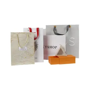 Factory customized size fashion beautiful luxury/jewelry/white small paper bag