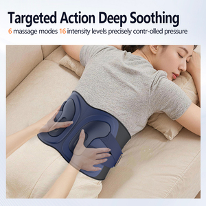 Ceinture de massage abdominale chauffante électrique avec soutien lombaire, compresse chaude, microcourant EMS et impulsions, appareil de massage de la taille pour le fitness - Product Image 2