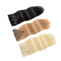 Extensions à clips en cheveux naturels bouclés européens de qualité supérieure, cheveux naturels Remy, cuticule intacte, extensions à clips en cheveux humains