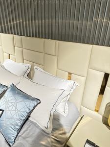 Juego de muebles de dormitorio cama king size de lujo cama king size moderna con marco y colchón pedido 1 Juego de camas <span class=keywords><strong>queen</strong></span> modernas - Product Image 4