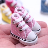 Chaussures de danse miniatures en toile décontractées de 3,5 cm pour poupées BJD, accessoires de maison de poupée, artisanat