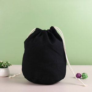 Personalized <b>Recyclable</b> Custom logo Canvas Cotton Candle Jewelry Pouch Round Bottom Drawstring <b>Bag</b> - Product Image 2