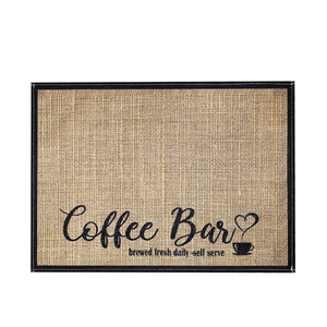 Ywdazzle Tapis de table carré super absorbant en lin 38 cm, antidérapant, pour comptoir, accessoire de cuisine, machine à café, tapis en boue de diatomées - Product Image 1