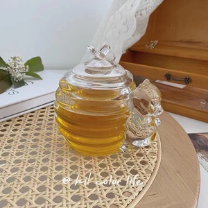Tùy Chỉnh Thực hiện Rõ Ràng Chì Miễn Phí Mật Ong Thủy Tinh Gấu Hình Dạng Nồi Với Nắp Cho Nhà Bếp - Product Image 6