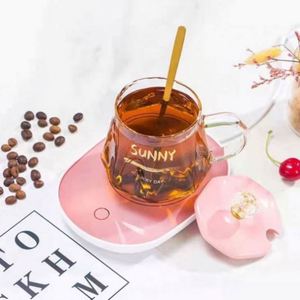 <b>USB</b> Smart Modern Luxury Double Wall Eco-Friendly Electric <b>Heating</b> Ceramic Glass Water Coffee Mug Warmer Cup Heater for Camping - Product Image 6
