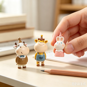 Vente <span class=keywords><strong>en</strong></span> gros de mini-statues <span class=keywords><strong>en</strong></span> résine d'animaux mignons de dessins animés, vaches, girafes, décorations de gâteaux d'anniversaire pour enfants, décorations de bureau - Product Image 5