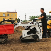 Livraison gratuite de gros chargeurs sur chenilles Mini Skidsteer Moteur de puissance Piste de roue Skid Steer avec pièce jointe
