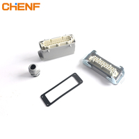 Conector resistente al agua IP65 13A 500V 6/10/16/24 pines conexión rápida eléctrica Industrial rectángulo macho hembra enchufe