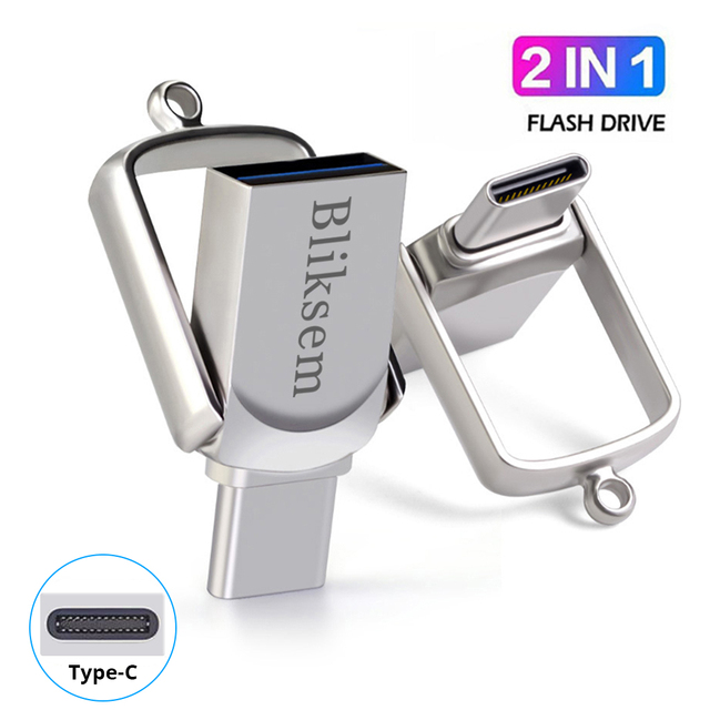 Bulk Cheap Mini Type C USB Flash Drive 2.0 Memory Stick 2in1 USB-C OTG Pendrive Custom Logo Pendrive for Smartphones Laptop