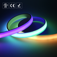 RAYMATES Nouveau Design UL COB Bande Lumineuse IP67 Étanche Colorée Numérique RGBCW Bande LED 5 en 1 Bande LED Flexible 24V COB