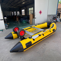 Bateau pneumatique robuste de 3,8 m en PVC de 0,9 mm/1,2 mm pour la pêche avec roues