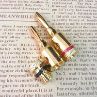 Connecteur de câble de haut-parleur de prise banane plaqué or de 4mm Connecteurs d'amplificateur de puissance pour équipement audio