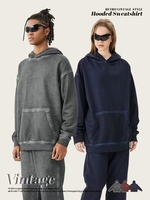 Sweat-shirt pull-over vintage pour homme, 100 % coton épais 420g, avec motif lettre brodé, vente en gros, personnalisé, collection automne, offre spéciale