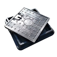 Couvercle de manhole carré léger en composite BMC FRP 500x500mm pour drainage