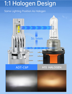 Bombillas LED H15 Canbus sin error, todo en uno, Plug & Play, luz diurna LED H15, especial para Touran Sports - Product Image 5