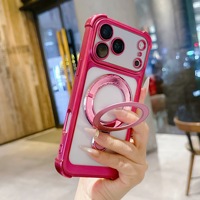 Étui de luxe rotatif en acrylique pour téléphone portable, coque antichoc à quatre coins pour iPhone 17 Pro Max 16 Plus 15 14 13