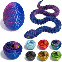 Juguetes de serpiente de plástico impreso en 3D Vashine, huevos de serpiente, juguetes flexibles de animales de cristal para niños, figuras de acción para niños