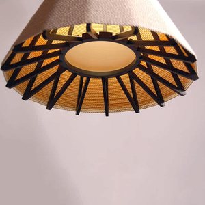 Lustre suspendu en forme d'axe de machine à coudre, diamètre 60 cm, LED, pour éclairage de bar et d'exposition - Product Image 4