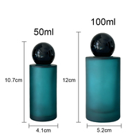 Coffrets cadeaux de parfum personnalisés de votre propre marque, 50 ml, noir mat, luxe, parfums rechargeables, flacon de parfum original avec boîte pour homme