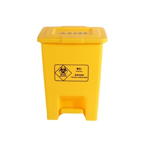 Poubelle à déchets médicaux Fengji 10L jaune avec pédale, utilisation intérieure, forme rectangulaire - Product Image 4
