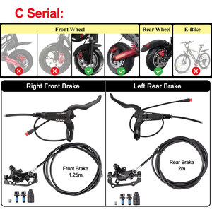 Freno de Disco Hidráulico NUTT para Patinete Eléctrico 140 160mm <span class=keywords><strong>B</strong></span> C, Cable de Corte de Corriente, Rotor HS1, Freno para Bicicleta Zero 10X 11X KUGOO G1 - Product Image 5