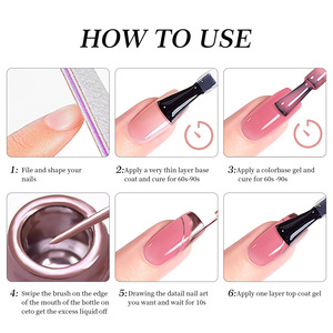 5ml Metallic Mirror Gel Nail Polish Gold Silver Rose Gold Super Bright Nail Liner Gel for Fantasy Nail Art - Product Image 5