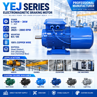 Ventes directes Juqiang Série YEJ Moteur asynchrone triphasé à frein électromagnétique 0,75-3KW
