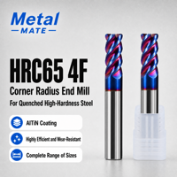 4-Schneiden-Eckradiusfräser HRC65 Nano-beschichteter Vollhartmetall-CNC-Fräser für gehärteten Stahl, gehärtetes Gusseisen