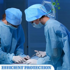 <span class=keywords><strong>Cuffia</strong></span> <span class=keywords><strong>Chirurgica</strong></span> Monouso SMS Non Sterile con Lacci Posteriori Certificata CE 60x14cm - Product Image 5