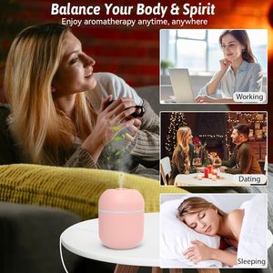 Mini Humidificador de Aire Ultrasónico Portátil, Difusor USB para el Hogar y el Automóvil con Lámpara Nocturna LED, Difusor Humidificador - Product Image 3