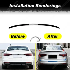 Pour B9 B9.5 TDI TFSI 2016 2017 2018 2019 2020 2021 2022 2023 Accessoires de décoration de spoiler central arrière de voiture - Product Image 2