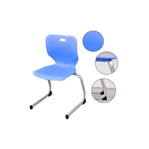 Silla escolar Lin Ying de plástico verde, estilo moderno minimalista para uso en el aula y en el hogar. - Product Image 3