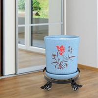 Plateau de déplacement à roulettes universel, Base de Pot de plantes en métal noir, plateau avec roues universelles, support de chariot, outils de jardin 1 pièce