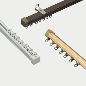 Hợp kim y tế hiện đại mang bánh xe Rèm đường sắt thường được sử dụng trong biệt thự mỹ nhỏ gọn và uốn cong - Product Image 1