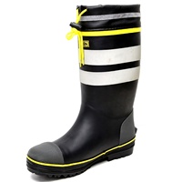 Bottes de pluie montantes en caoutchouc pour hommes, avec embout et semelle en acier, réfléchissantes, résistantes à l'usure et antidérapantes, pour la protection au travail