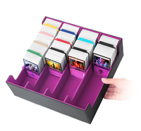 Boîte de rangement recyclable personnalisée pour cartes à collectionner sportives TCG/Magic/Mtg Boîte de rangement de cartes en cuir PU Magic Deck