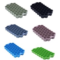 Moule à glaçons en silicone alvéolé 37 grilles, congélation rapide, démoulage facile, portable, lavage à la main uniquement, pour glaçons faits maison